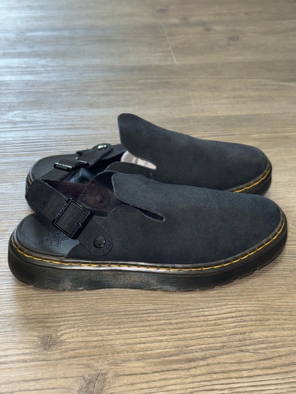 Dr. Martens Black Slip-On Clog Mules Women’s Size 9 Men’s size 8